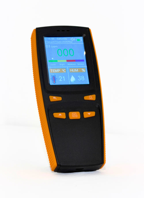Dienmern DM509 O₃ Ozone Meter – Hordozható ózonmérő, hőmérséklet- és páratartalom-érzékeléssel